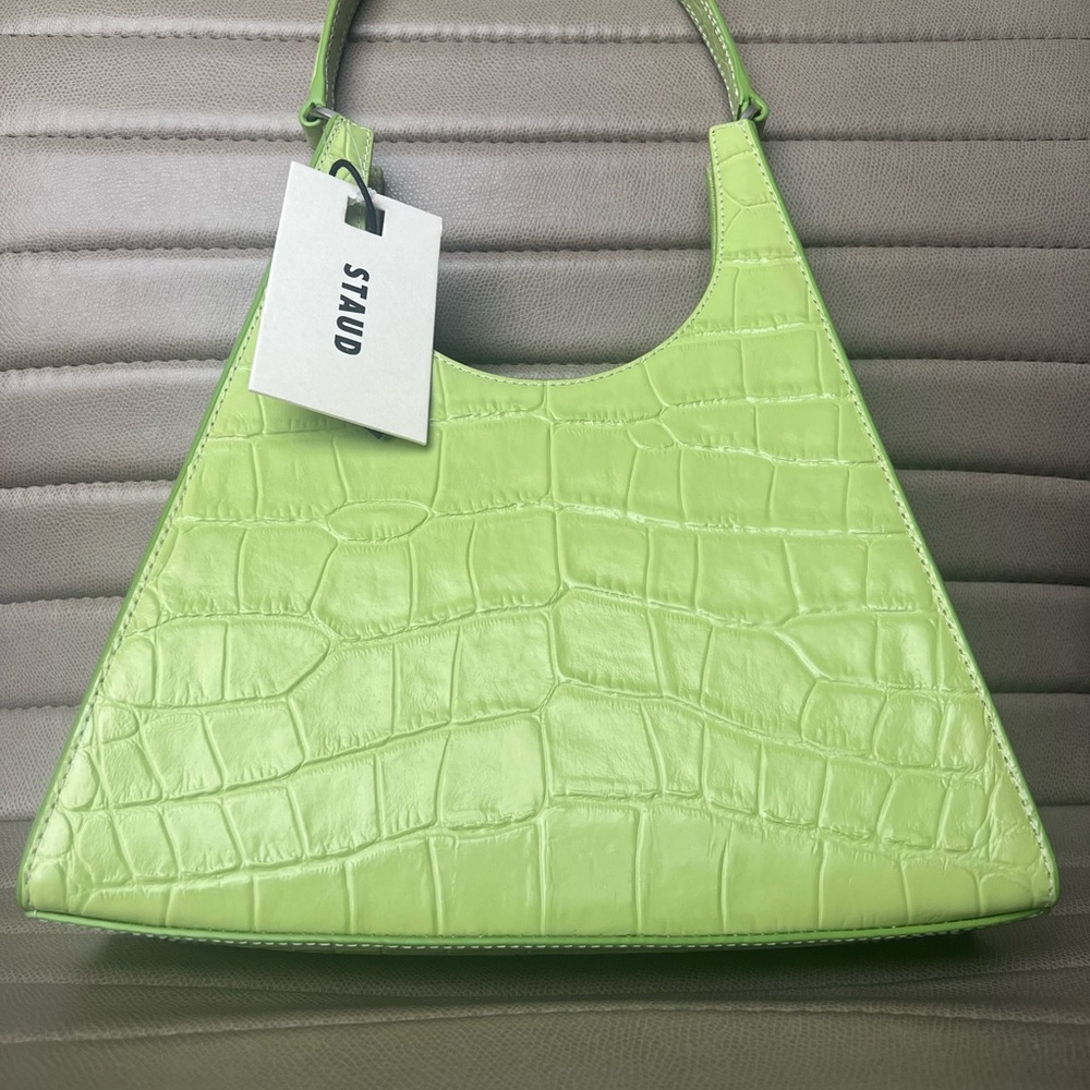 STAUD Light Green Shoulder Bag
